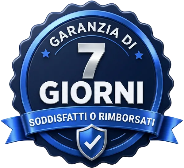 Garanzia di 7 giorni - soddisfatti o rimborsati